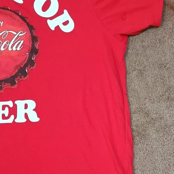 Coca-Cola T Shirt Mens XL 46/48 Red Best Pop Ever Crewneck Graphic Retro Fathers - Picture 7 of 8